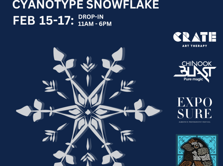 Cyanotype Snowflake 1 hour drop in Workshop Chinook Blast